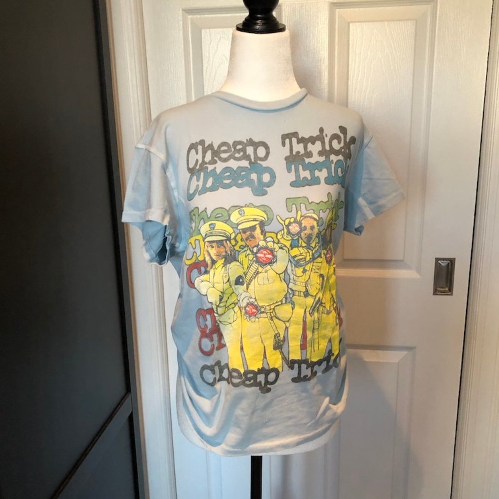 Light Blue "Cheap Trick" Graphic Short Sleeve Tee